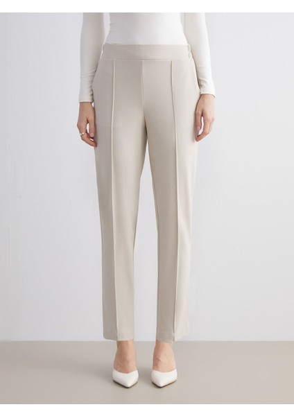 Yeni Sezon Büyük Beden Beli Lastikli Kadın Cigarette Pantolon fırsatları