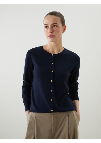 Yeni Sezon Bisiklet Yaka Kadın Triko Hırka