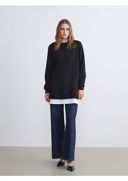 Yeni Sezon Bisiklet Yaka Kadın Sweatshirt Tunik fiyatları