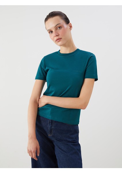 Yeni Sezon Bisiklet Yaka Kadın Tişört