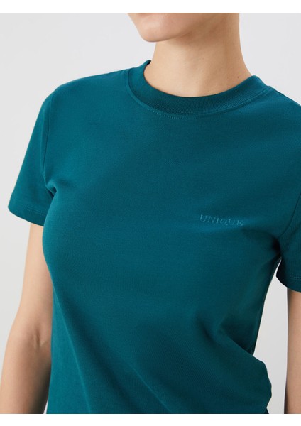 Yeni Sezon Bisiklet Yaka Kadın Tişört modelleri