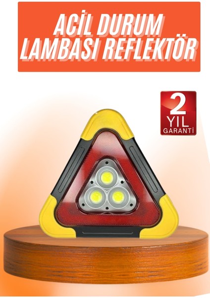 Reflektör Güneş Enerjili Taşınabilir Portatif Acil Güvenlik Işığı Araba Acil Uyarı Işığı