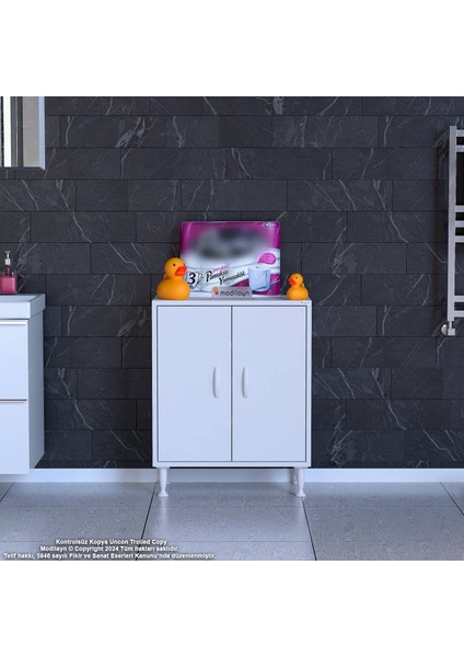 Annus 2 Kapaklı 4 Göz Raf Dolap Kapak ve Raf Detaylı Çok Amaçlı Dolap 65x75x32,5 cm fiyatları