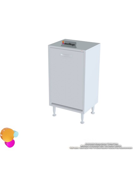 Efil Banyo Dolabı 40 cm Organizer Dolap Sepet Bölmeli Çamaşır Banyo Dolabı 40x75x32,5 cm indirimleri