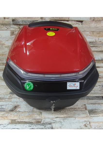 Motosiklet Arka Çanta 33 Lt Kırmızı Sinyal ve Stop Işıklı fiyatları