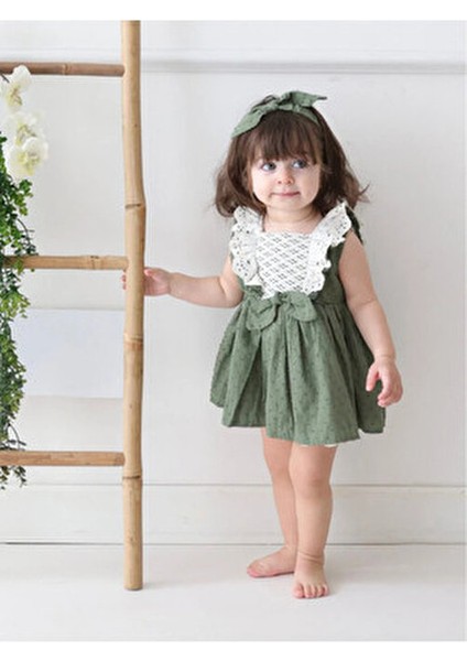 Kız Bebek Elbise Lema Bandanalı Kloş Silüet ile Trend Günlük Kullanım için modelleri