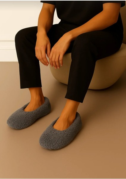 Fluffy Erkek Patik Terlik Katlanabilir Çantada Taşınabilir Ev Babeti Kaymaz Ses Yapmaz Taban