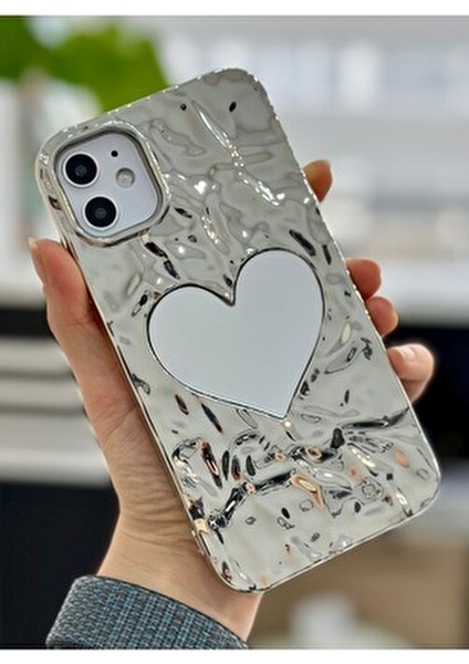 Apple Iphone 11 Uyumlu 3D Platin Aynalı Kabartma Desenli Darbe Önleyici Silikon Kılıf fiyatları