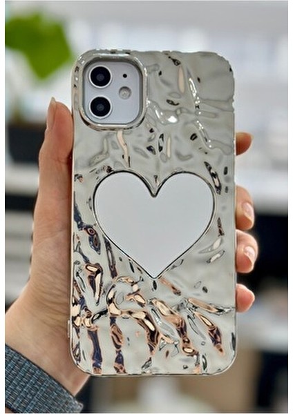 Apple Iphone 11 Uyumlu 3D Platin Aynalı Kabartma Desenli Darbe Önleyici Silikon Kılıf fırsatları