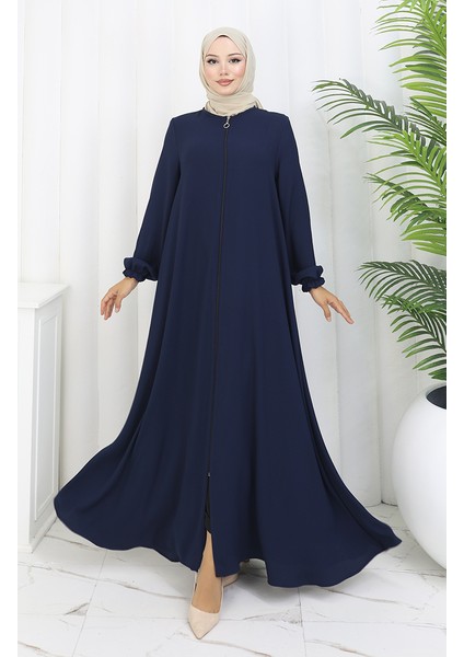 Fermuarlı Mevlana Ferace 4106-07 Lacivert