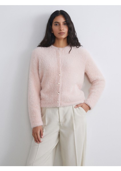 Yeni Sezon Bisiklet Yaka Kadın Triko Hırka