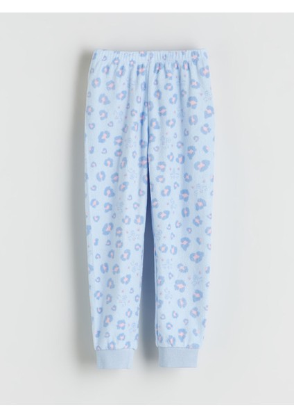 Yeni Sezon Bisiklet Yaka Baskılı Kız Çocuk Pijama Takımı indirimleri