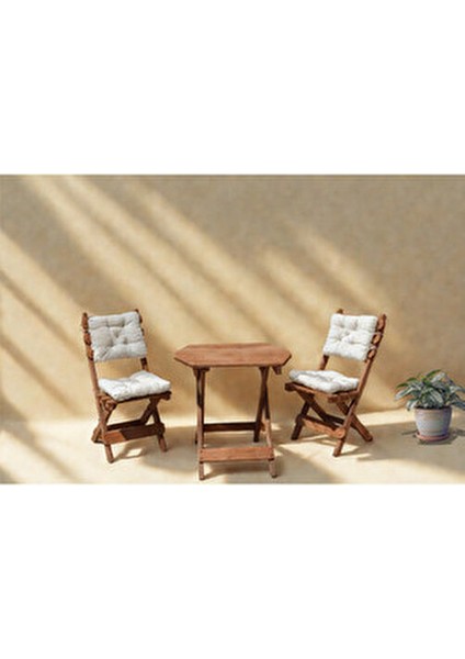 Minderli Balkon Bahçe Mutfak 3lü Sekizgen Set Katlanır Masa Sandalye 70*70 fiyatları