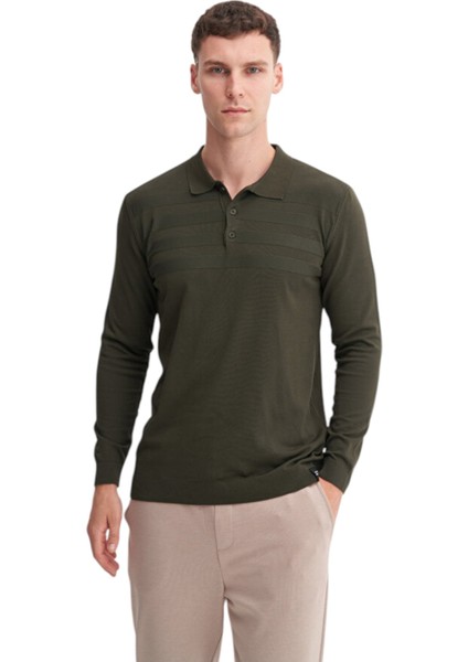 Kazak Slim Fit Viskon Karışımlı Basic Polo Yaka Kazak fiyatları