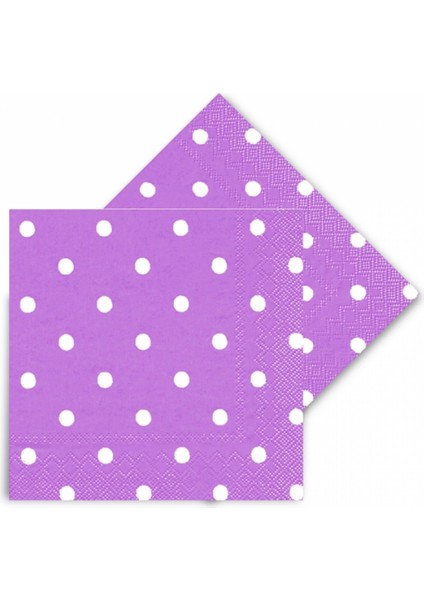 Mor Puantiyeli Peçete