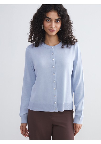 Yeni Sezon Bisiklet Yaka Kadın Triko Hırka