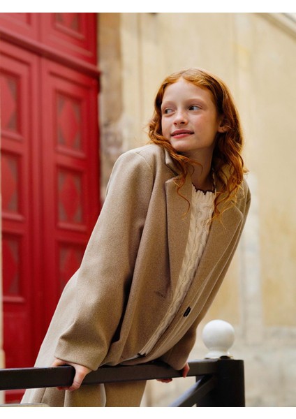 Yeni Sezon Kız Çocuk Kaşe Kaban