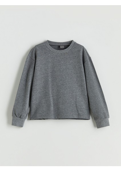 Yeni Sezon Bisiklet Yaka Kız Çocuk Sweatshirt