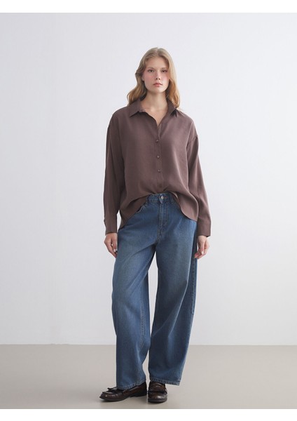 Yeni Sezon Oversize Modal Karışımlı Kadın Gömlek fiyatları