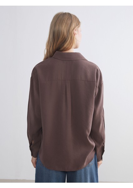Yeni Sezon Oversize Modal Karışımlı Kadın Gömlek fırsatları