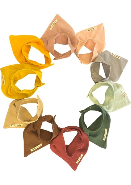 %100 Pamuk 4 Katlı Yumuşak Fular Önlük 10LU Kız Set fiyatları