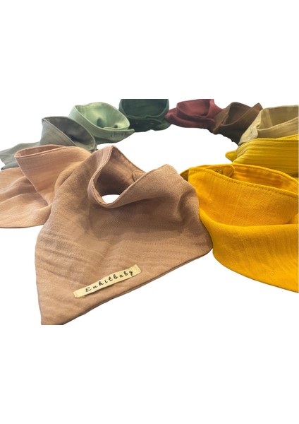 %100 Pamuk 4 Katlı Yumuşak Fular Önlük 10LU Kız Set fırsatları