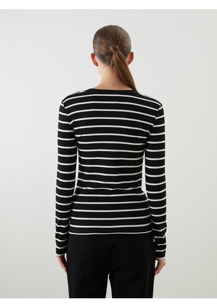 Yeni Sezon Bisiklet Yaka Çizgili Kadın Body fırsatları