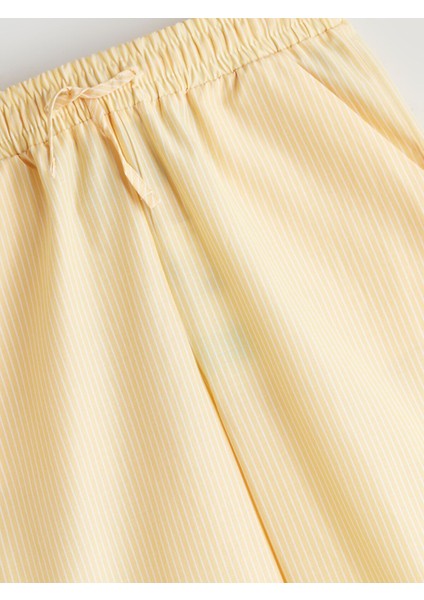 Yeni Sezon Beli Lastikli Çizgili Kız Çocuk Pantolon fiyatları