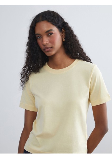 Yeni Sezon Bisiklet Yaka Kadın Tişört