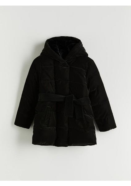 Yeni Sezon Kapüşonlu Kız Çocuk Kaban