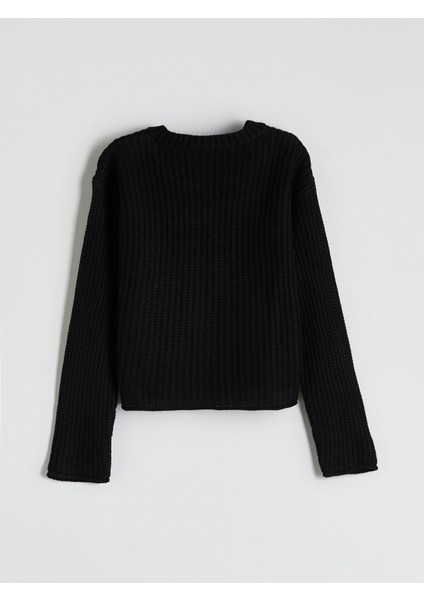 Yeni Sezon Bisiklet Yaka Kız Çocuk Triko Kazak modelleri