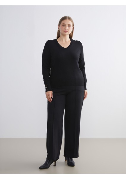 Yeni Sezon V Yaka Kadın Triko Kazak fırsatları