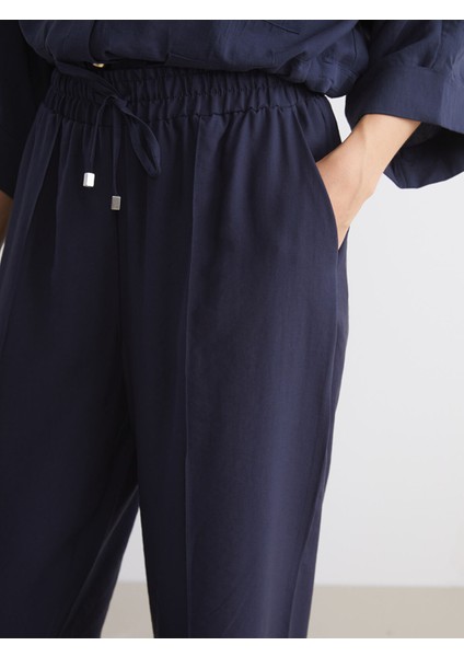 Yeni Sezon Beli Lastikli Modal Karışımlı Kadın Pantolon modelleri