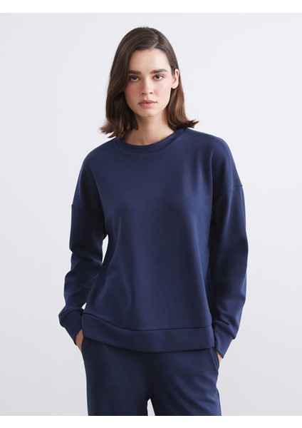 Yeni Sezon Modal Karışımlı Oversize Kadın Sweatshirt