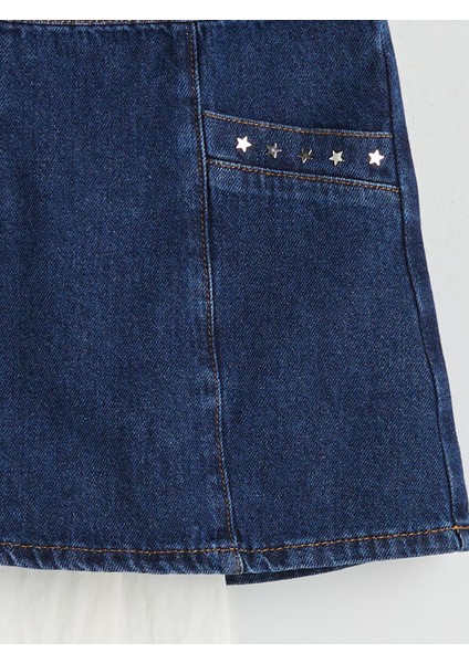 Yeni Sezon Külotlu Çoraplı Kız Çocuk Jean Etek modelleri