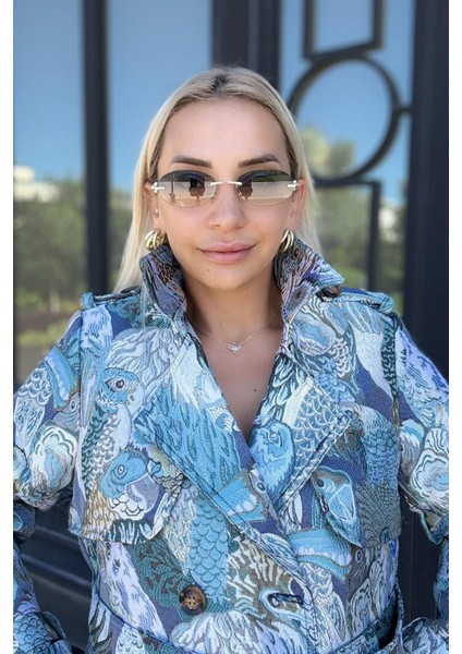 Ithal Dokuma Kumaş Önden Kuşak Bağlamalı Kadın Ceket modelleri