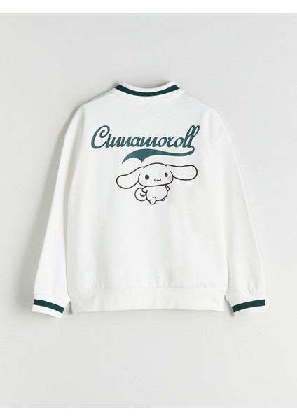 Yeni Sezon Polo Yaka Cinnamoroll Baskılı Kız Çocuk Sweatshirt indirimleri