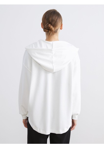 Yeni Sezon Kapüşonlu Oversize Kadın Fermuarlı Sweatshirt fırsatları