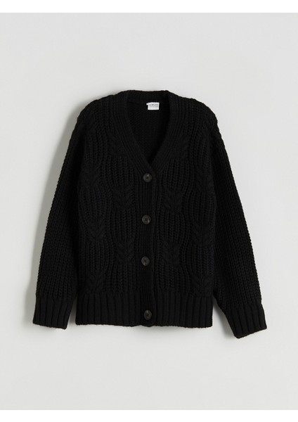 Yeni Sezon V Yaka Kız Çocuk Triko Hırka