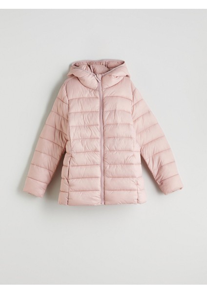 Yeni Sezon Kapüşonlu Kız Çocuk Şişme Mont