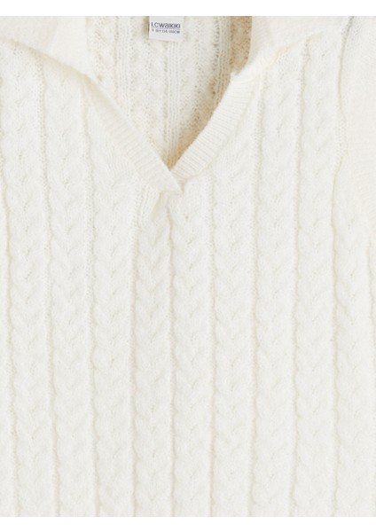 Yeni Sezon Polo Yaka Kız Çocuk Triko Süveter modelleri