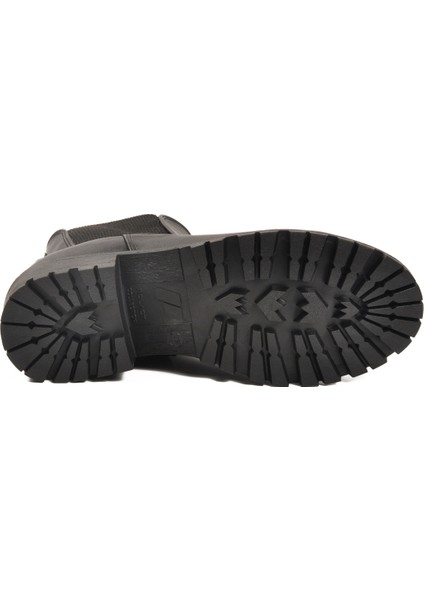 Siyah Bilekten Esnek Polarlı Fermuarlı Kaymaz Kadın Bot 23009 Z indirimleri