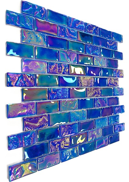 Tüm Yüzeyler Için 23X48MM. Blue Mix, 30X30 Fileli Kristal Cam Mozaik (11 File = 1 M2 Fiyatı.) fırsatları