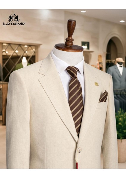 Italyan Kesim Blazer Süet Erkek Ceket Krem fiyatları