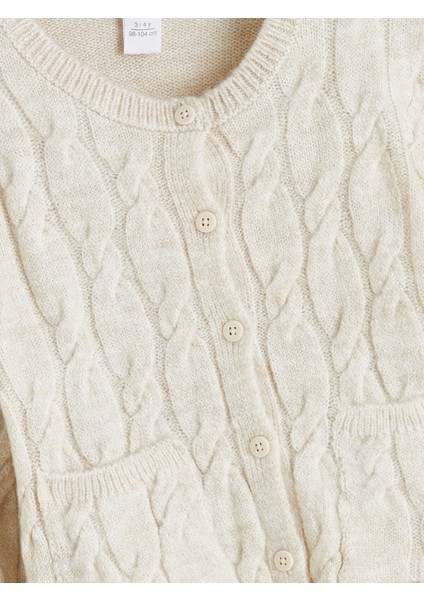 Yeni Sezon Örgü Desenli Kız Çocuk Hırka modelleri