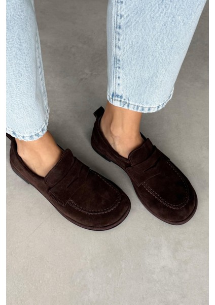 Brest Kahverengi Hakiki Deri Loafer modelleri