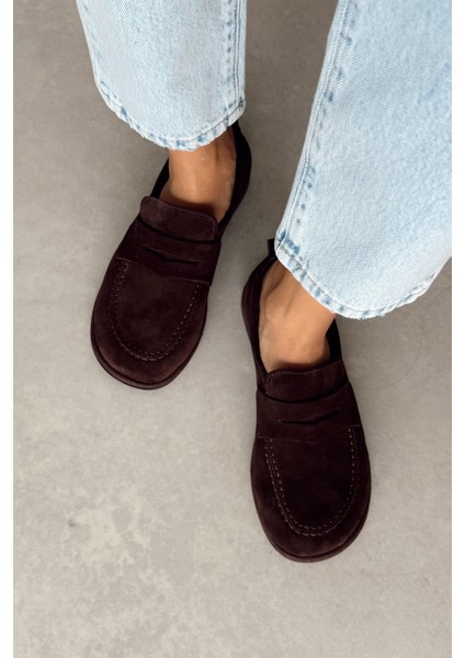 Brest Kahverengi Hakiki Deri Loafer fırsatları
