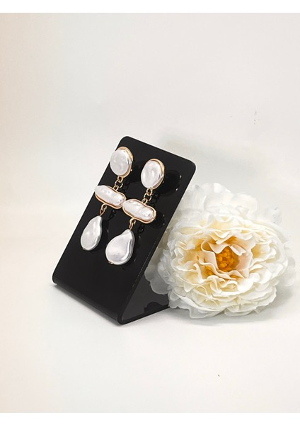 Barok Incili Sallantılı Kadın Küpe – Zarif Şık Takı Modeli, Gold Kaplama Modern Tasarım fiyatları