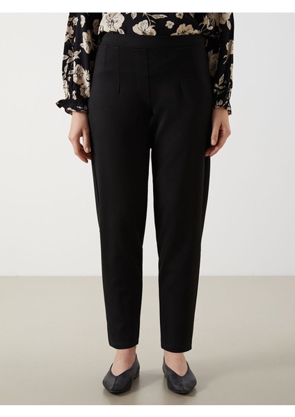 Yeni Sezon Beli Lastikli Havuç Kesim Kadın Pantolon modelleri