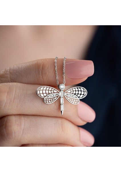 925 Ayar Gümüş Baget Taşlı Yusufçuk Kolye fiyatları